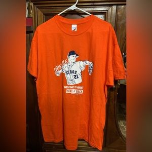 Houston Astros MLB Pitcher Zack Greinke Short Sleeve Orange XL